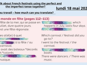 Le monde en fête - Edexcel French GCSE - Module 5, unit 3