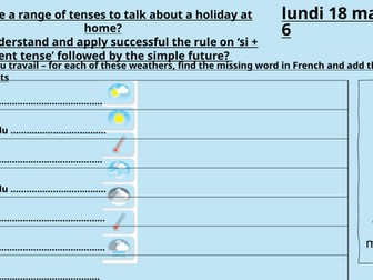 Vive les vacances - Edexcel French GCSE - module 5, unit 5
