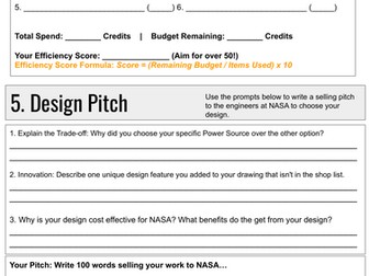 D&T Cover Lesson Booklet: Mars Rover Design