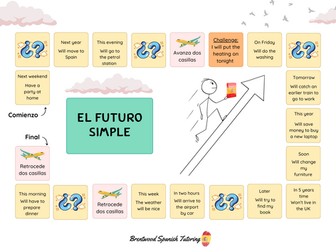 Spanish Future Simple Tense Board Game