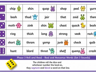 Phonics roll and read
