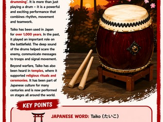 Four Corners Taiko Drumming Activity