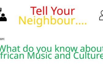 Tell Your Neighbour Activity - Music Lessons