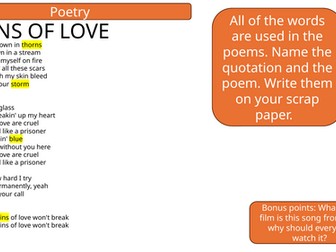 Literature in songs