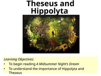 A Midsummer Night's Dream Year 7 SOW