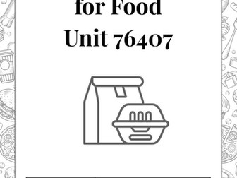 AQA Unit Award Scheme 76407 – Design Packaging for Food. Full Unit + Differentiated Booklets