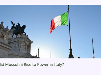 Rise of Mussolini in Italy Slideshow Presentation