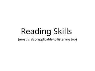 GCSE German 2024 Reading Skills Revision Presentation