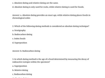 Absolute dating and relative dating
