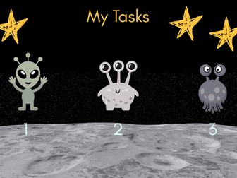Space themed task board
