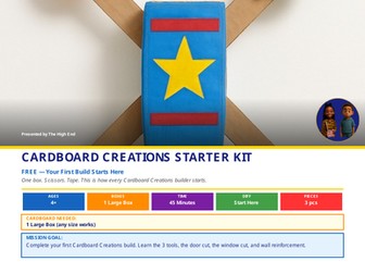 Cardboard Starter Kit | Junk Modelling Build Plans | Design & Technology | STEM Printable