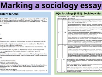 Marking Sociology Essays