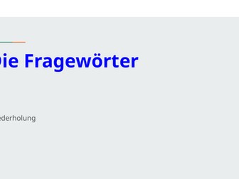 Fragewörter