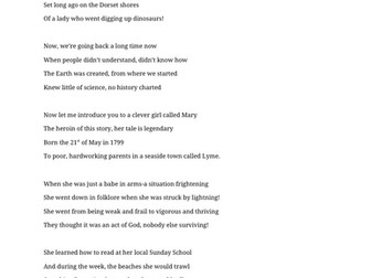 Mary Anning Poem