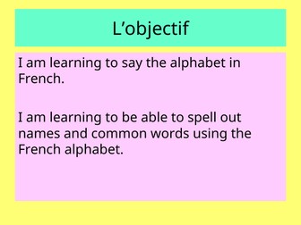 French Alphabet KS2 ppt