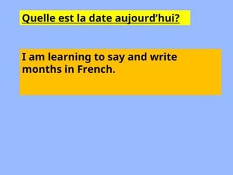 French months powerpoint for key stage 2 learners.
