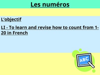 French numbers powerpoint for key stage 2 learners.