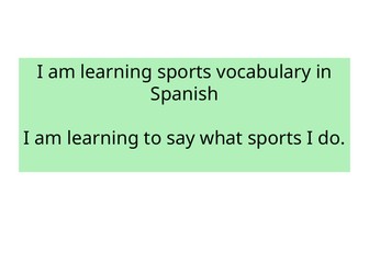 Spanish sports lesson1