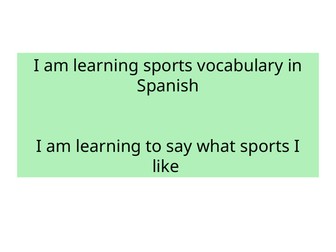 Spanish sports lesson 2