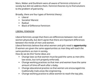 Sociology- Feminism