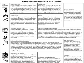 AQA GCSE History Elizabeth Core Knowledge