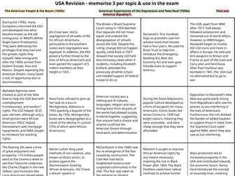 AQA GCSE History USA Core Knowledge