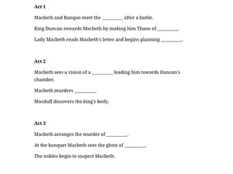 Macbeth Revision Booklet