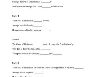 A Christmas Carol Revision Booklet