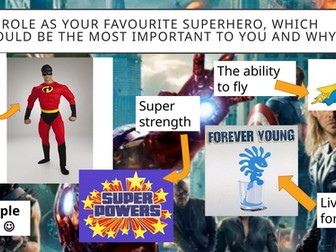 KS3 highly adapted SEND 3 week full scheme - speaking and listening (superheroes)