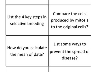 B1 Question cards Edexcel Foundation