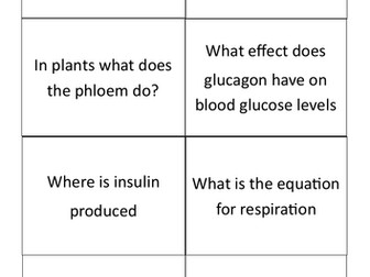 B2 question cards Edexcel foundation