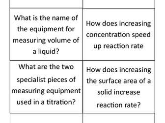 C2 question cards Edexcel foundation