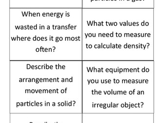 P2 question cards Edexcel foundation
