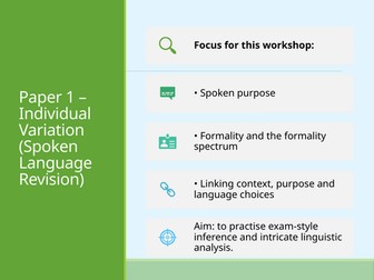 Spoken Language Analysis & Inference