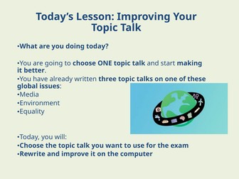 ESL Topic Talk Improvement & Speaking Practice