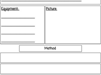 Year 2 Absorbency Investigation Write-Up Sheet