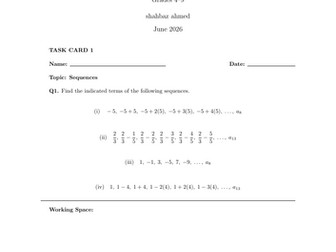 GCSE Mathematics Workbook: Sequences and Series Arithmetic Sequences, Geometric Sequences, Recurrenc