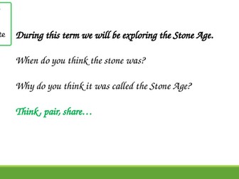 Stone Age History Topic Year 3