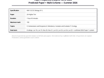 AQA GCSE Biology — Predicted Paper 2 (Higher Tier) 2026