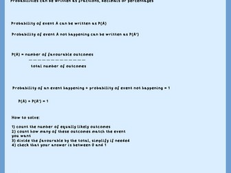 Basic Probability - GCSE Probability