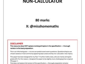AQA GCSE Further Maths Predicted Paper 1 2026