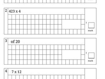 Year 4 Arithmetic Sheet