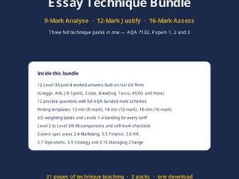 AQA A-Level Business | Essay Technique Bundle
