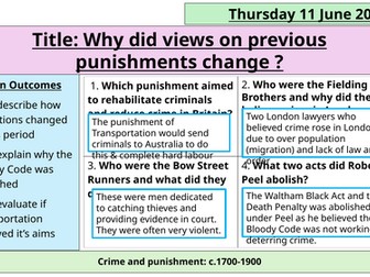 Crime and punishment- Industrial- changing attitudes to punishments