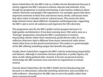 Desert Island Discs resources