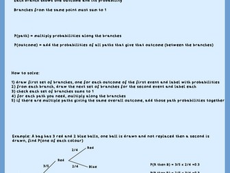 Tree Diagrams - GCSE Probability