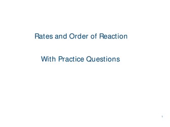 Rates and Order of Reactions - A Level Chemistry