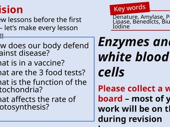 Enzymes and WBC Revision Lesson - AQA Combined Science Biology Paper 1