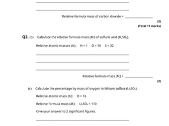 Revision Lesson Bundle - AQA Combined Science Chemistry Paper 1