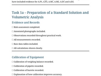 BTEC Applied Science AAQ Unit 4 PSAB v1 Checklists